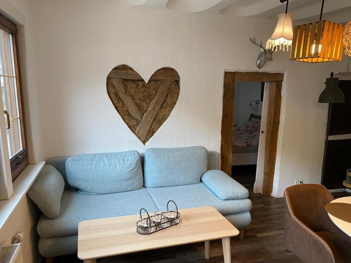 Schoene Ferienwohnung Burgruine Fachwerkhaus 바하라흐 외부 사진