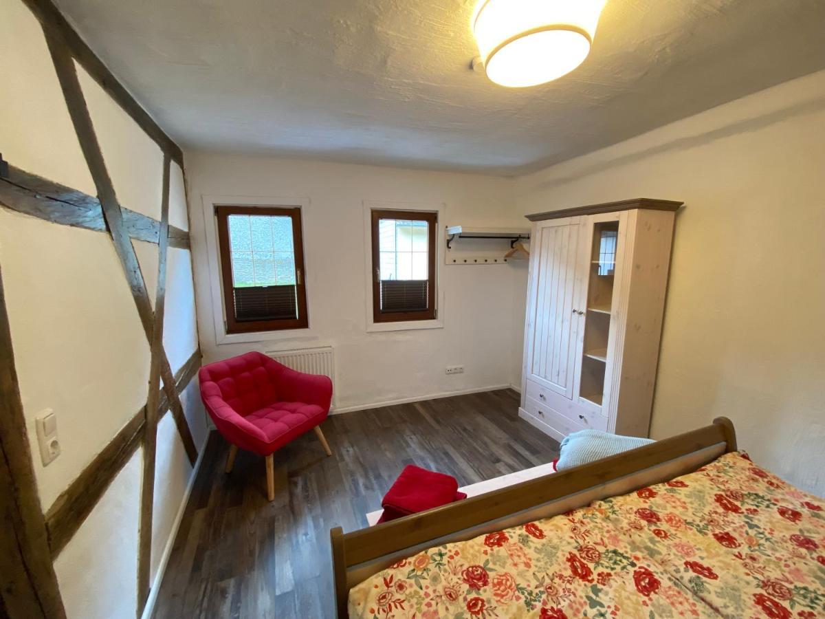 Schoene Ferienwohnung Burgruine Fachwerkhaus 바하라흐 외부 사진